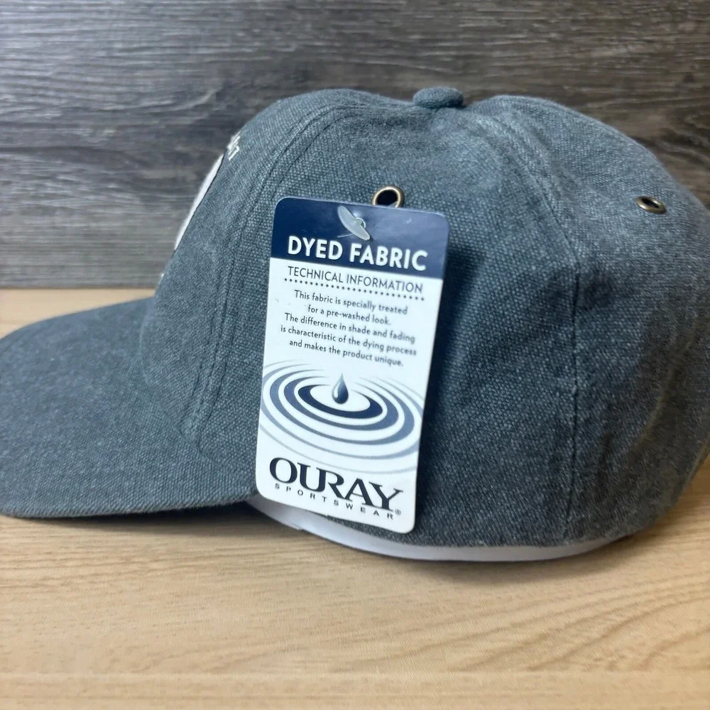 Bitter Root Land Trust Hat Strap Back Gray Canvas Baseball Cap Adjustable NWT‎